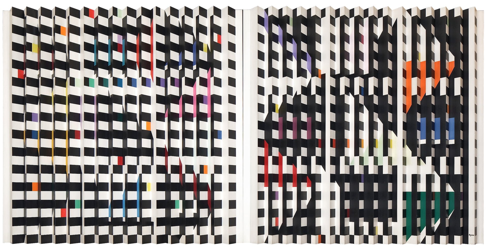 Yaacov Agam's Night & Day piece